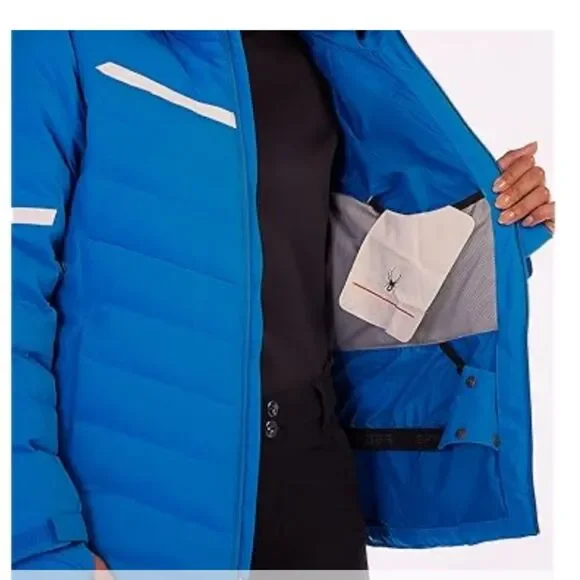 Spyder Women's Blue Brisk Synthetic Down Jacket Size Large